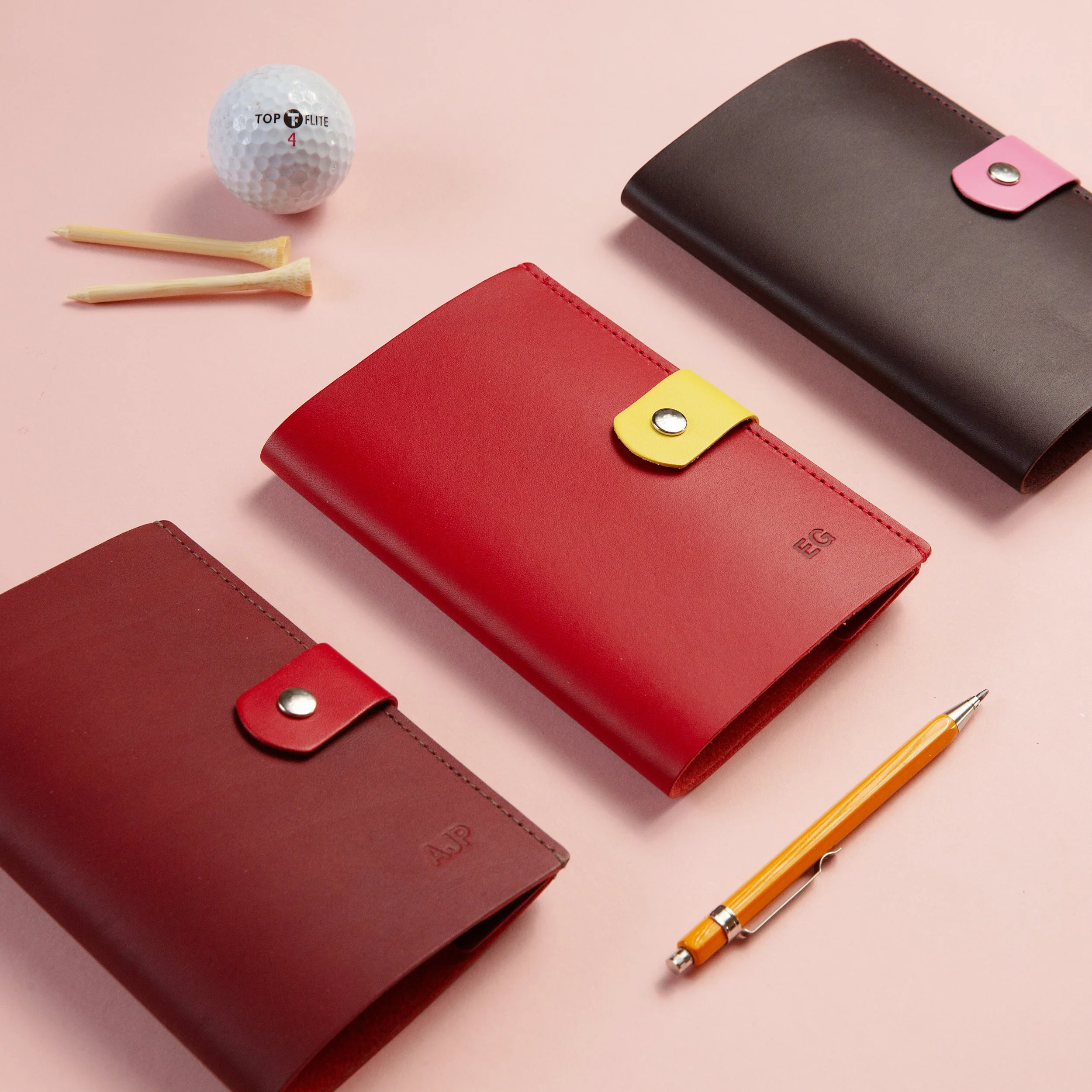 CPG GOLF ウォレット Stylish Leather Golf Score Wallet by Johny Todd – Perfect for